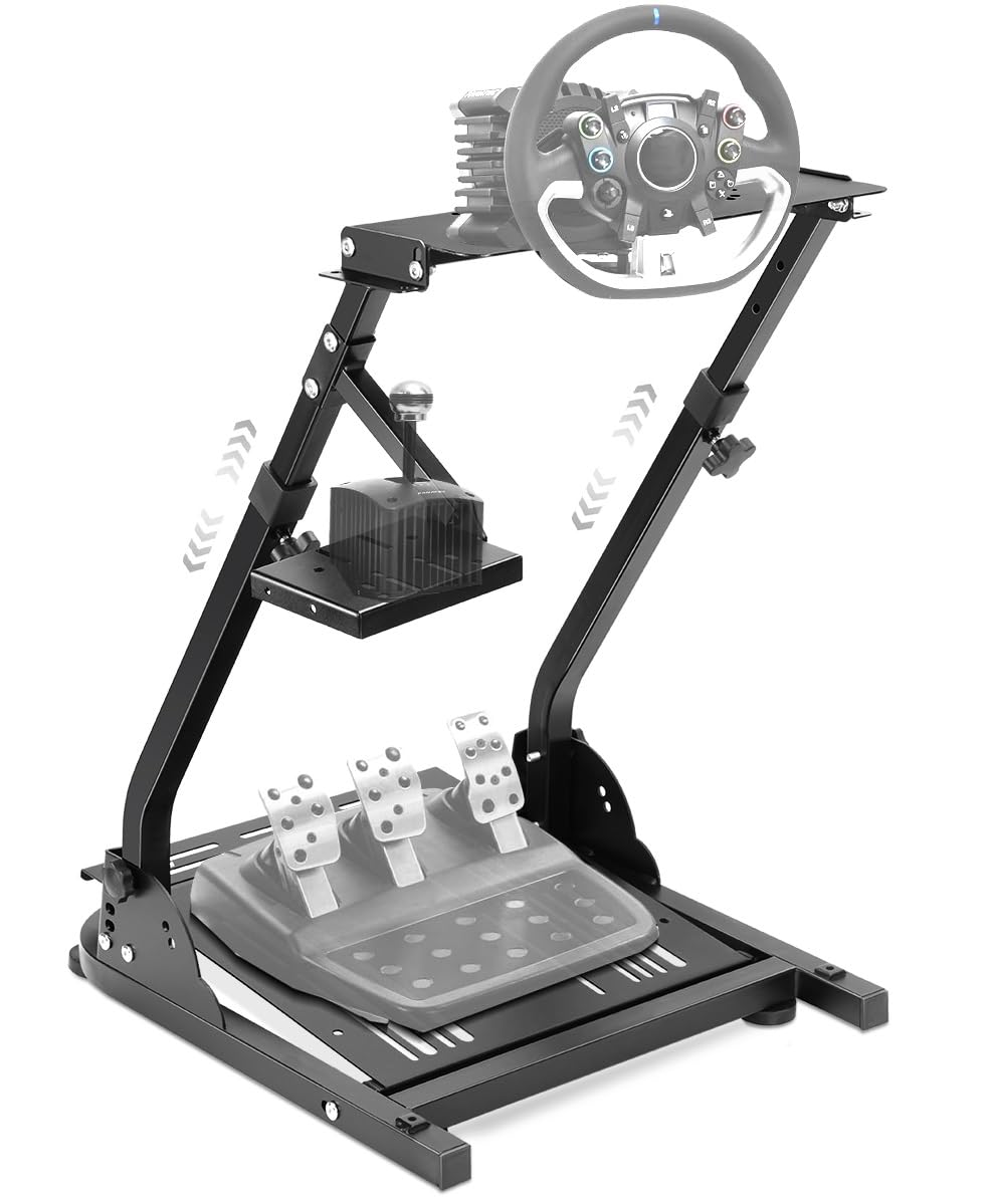 Suporte de Volante de Corrida Cockpit, Compatível com G25/G27/G29/G920/T300RS/T300GT/T500RS/TGT/T150/TS-PC/CSL/CSR/CSW