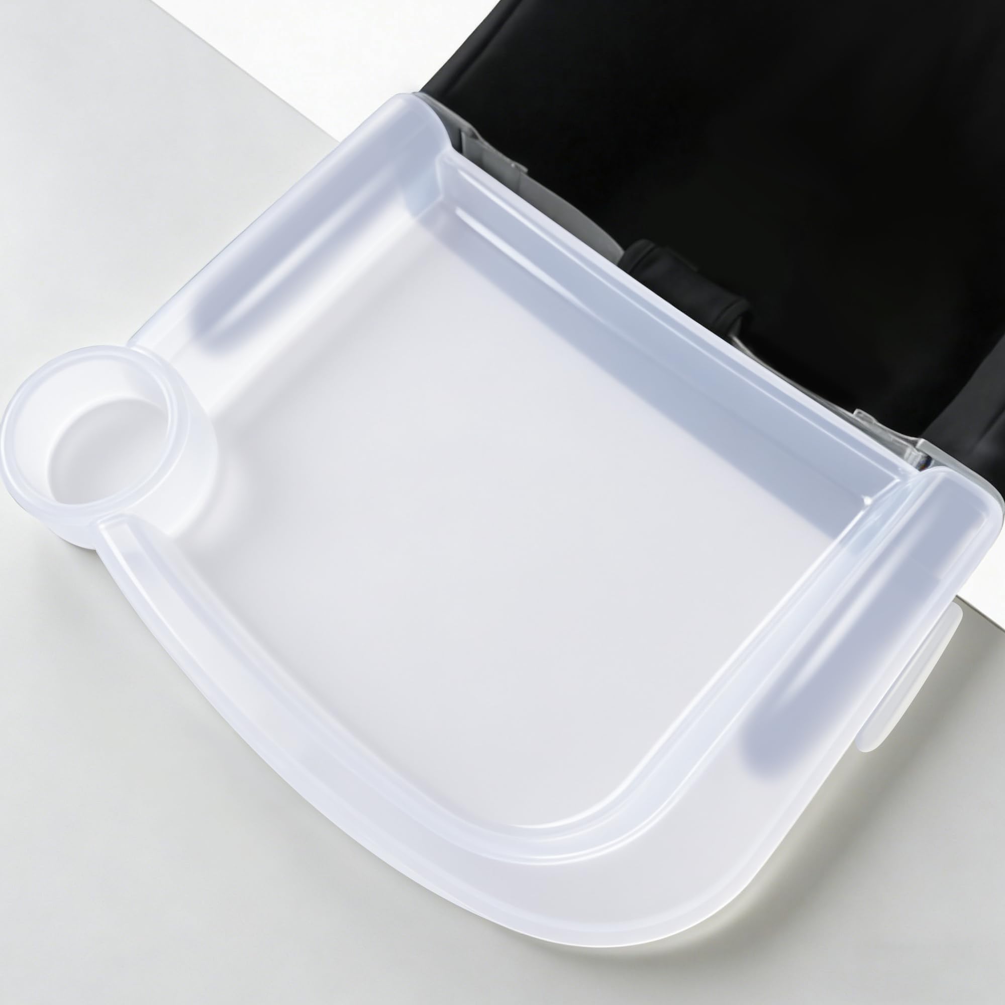 Bandeja de jantar de plástico transparente compatível com Ingle-sina Cadeira de mesa rápida para uso doméstico e em restaurante, bandeja de alimentação portátil de encaixe para cadeiras altas