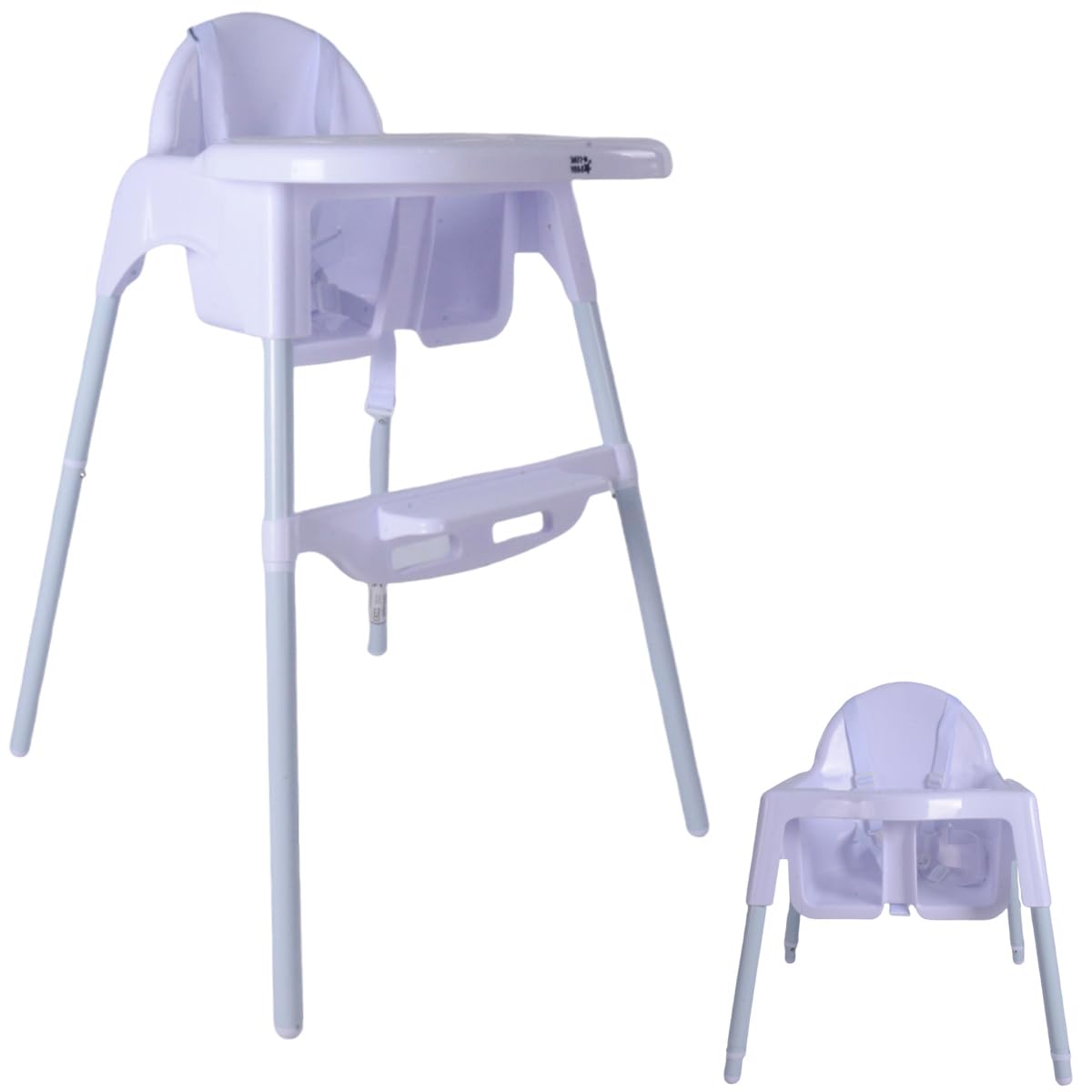 Cadeira Cadeirão Alimentacao Portatil Refeição Infantil Bebe Papa Feliz - Baby Style (Branco)