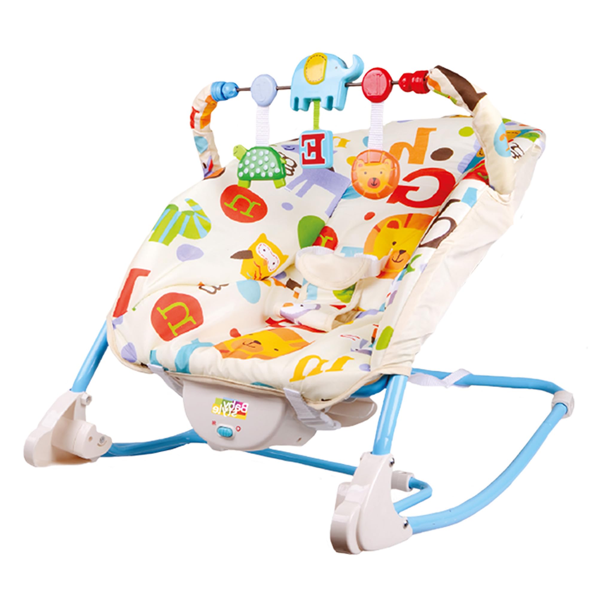 Cadeira de Descanso e Balanco Little Letters Cinto 5 Pontos Até 18kg - Baby Style