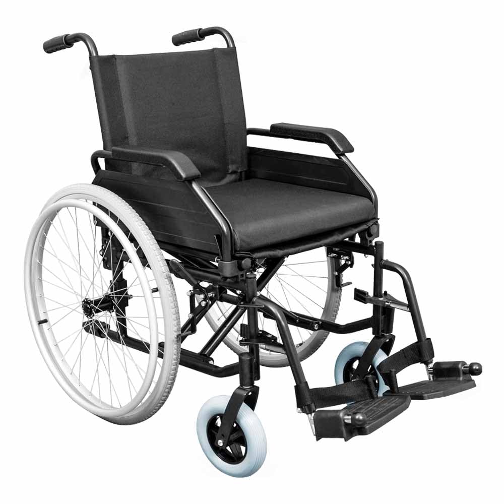 Cadeira De Rodas Standard Dobrável 125kg Assento 44cm