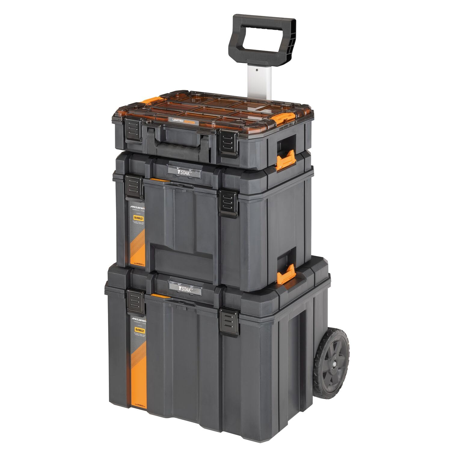 Dewalt Torre de Armazenamento 3 em 1, Caixa de Ferramentas com 3 Módulo Ajustáveis, com Rodas Duráveis, Modelo DWST60452, Até 50kg