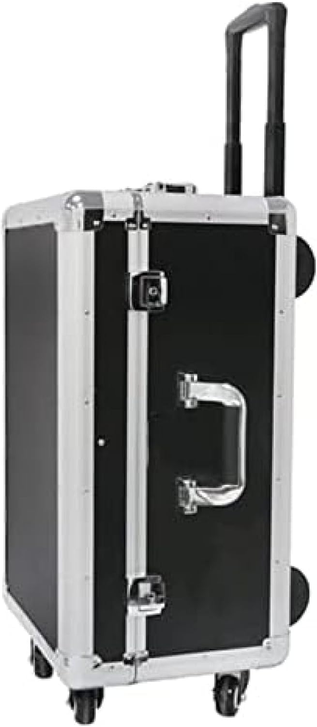 Caixa De Ferramentas De Armazenamento Portátil Rígido De Alumínio Caixa De Ferramentas Com Rodas Organizador De Equipamentos Com Armazenamento De Espuma Removível, 57 * 36.5 * 29cm