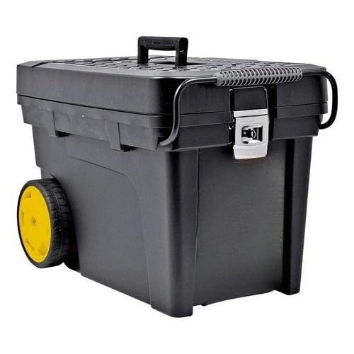 Caixa de Ferramentas 53L com Rodas e Alça Retrátil Organizador Resistente para Uso Profissional