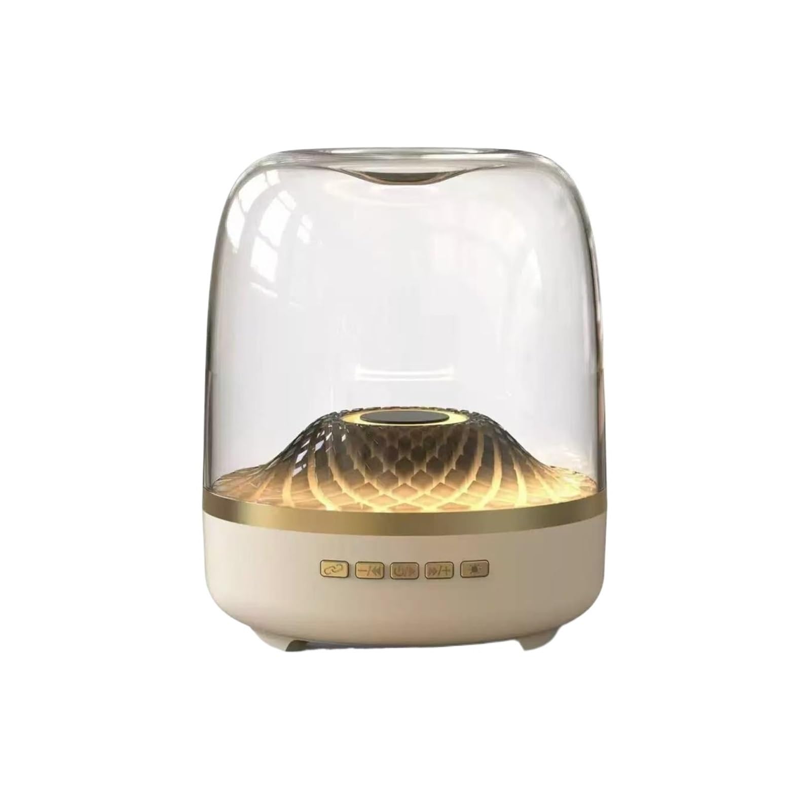 Barra de som portátil Bluetooth 5.3, alto-falante subwoofer Hi-Fi com áudio de home theater com luz respiratória para Android iOS(WHITE S5)