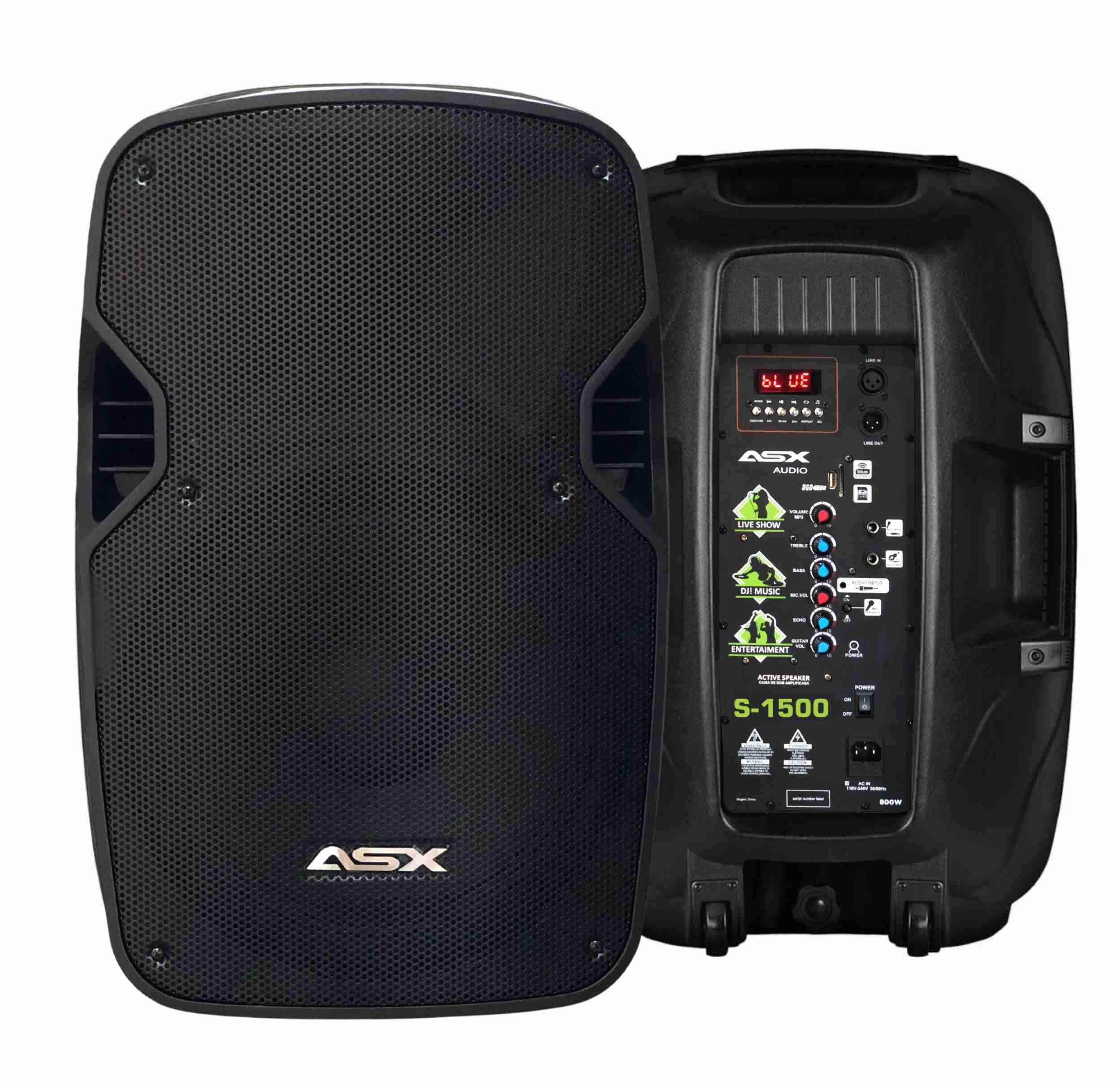 Caixa ativa 15 Profissional 500w Asx S1500 + Tripe Bag Cabo