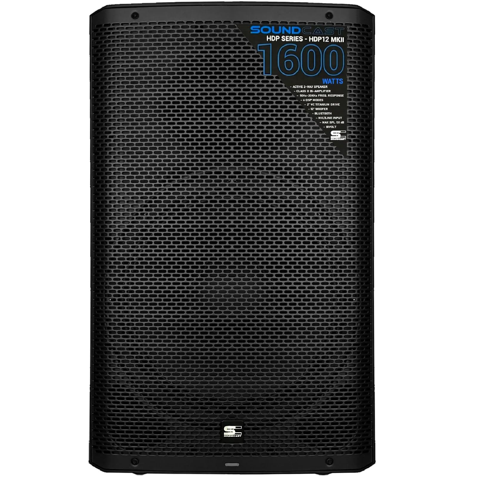 Caixa Ativa 12" 1600W DSP Bluetooth TWS HDP-12 MK2 - Soundcast