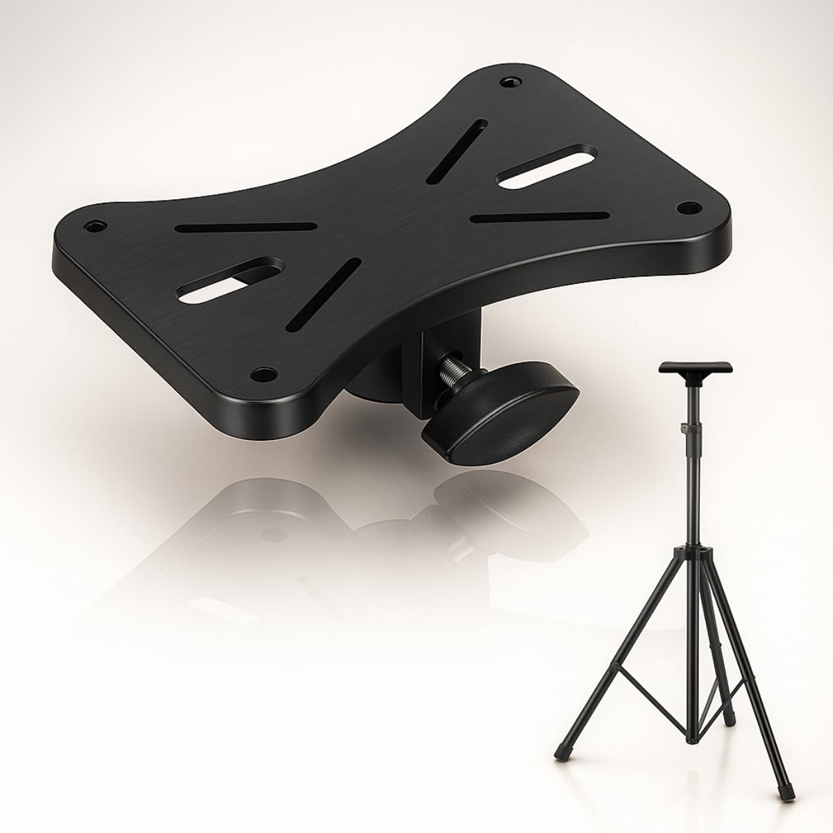 Copo para Caixa de Som Suporte Chapéu para Pedestal Tripé, Encaixe Universal para Alto Falante e Caixa Acústica, Apoio Reforçado em Plástico Resistente para PA Som Profissional