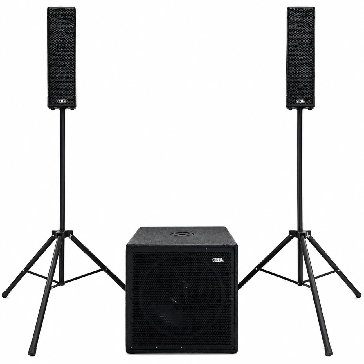 NH Som VL1500ST NHL Kit Ativo Line Array Caixa Ativa com Subwoofer 15 Polegadas 1500W Sistema PA Profissional para Igrejas, Eventos e Barzinhos