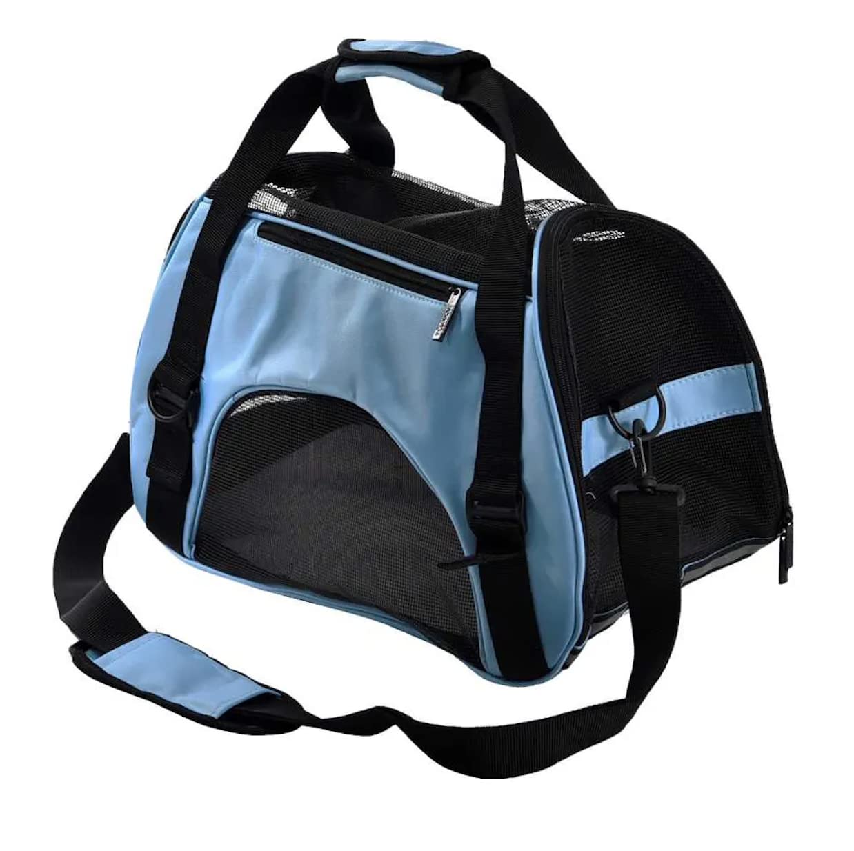 BRezende E-com Bolsa Transporte Pet Para Cabine Avião Cachorro Gato de ate 8kg Premium (azul)