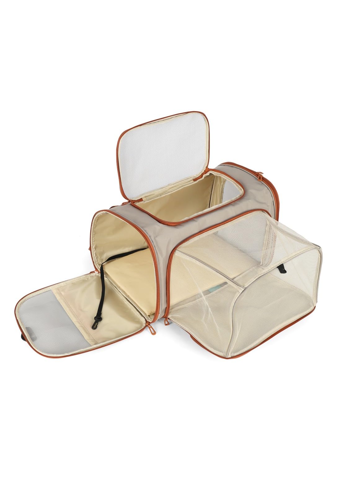 Bolsa Sacola Expansível para Transporte De Cães E Gatos em Avião Cabine Luxo Confortável (46x28x28 Cm) até 5 kilos Com Almofada