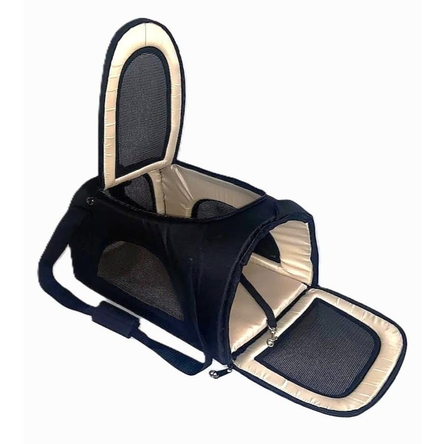 Bolsa Transporte Pet para Avião Cães Gatos Impermeável Ventilada Bege(Bege) |