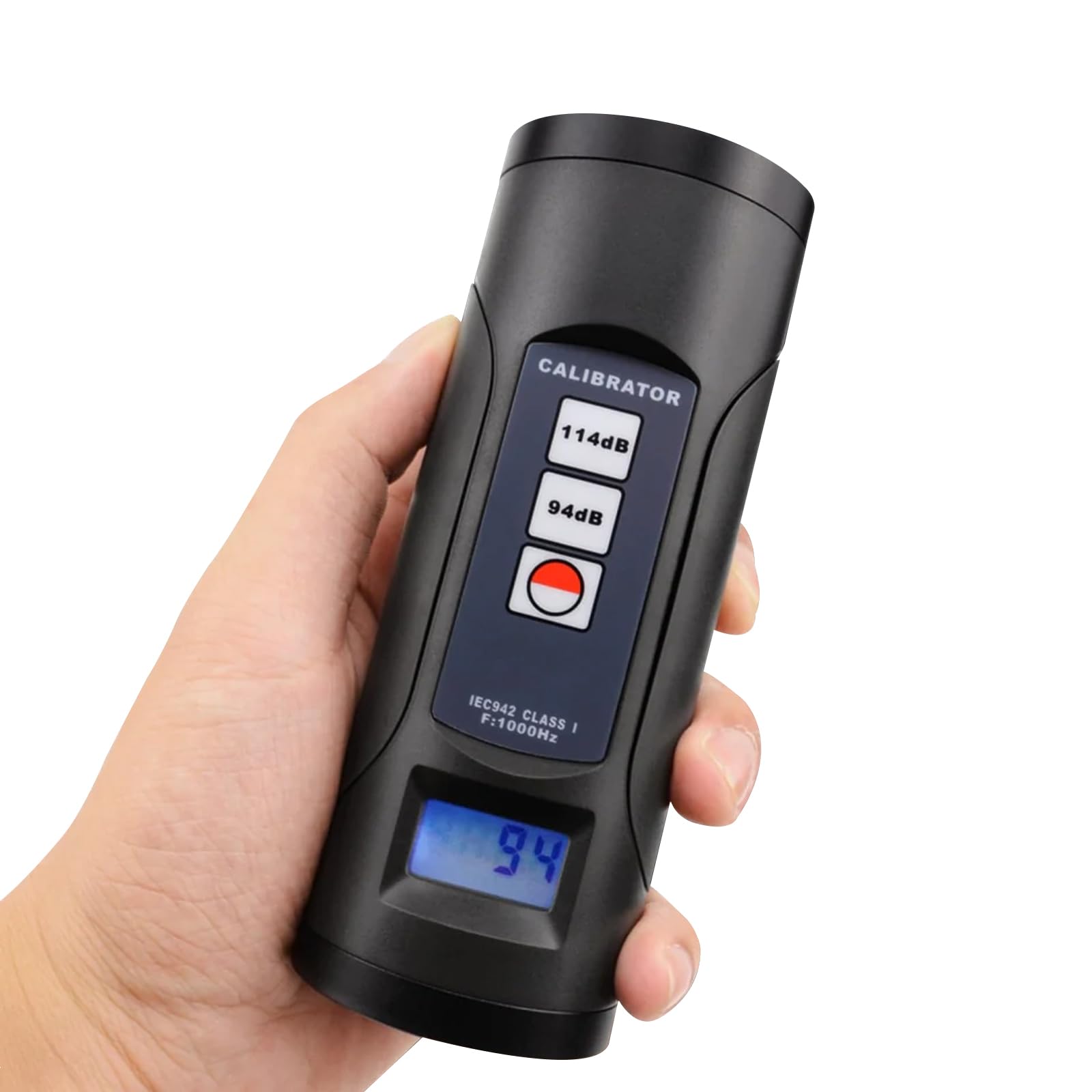 Calibrador digital de nível de som 94 dB e 114 dB para microfone de 1/2 polegada e 2,5 cm, ferramenta profissional de calibração de decibéis de ruído, verificação de precisão