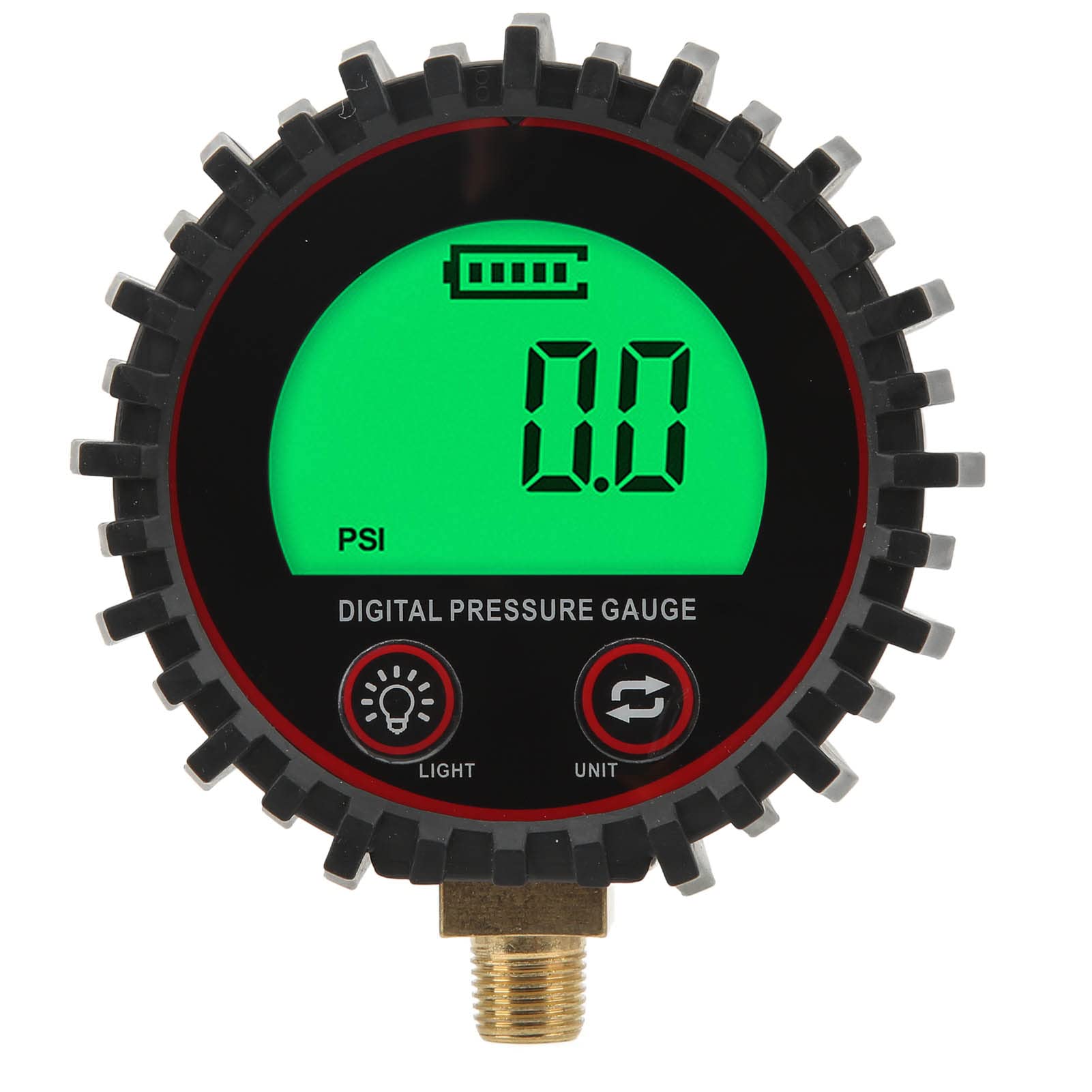 Medidor de pressão digital para inflador de pneus, display LCD de 3 255 PSI | Verifique a pressão do ar usando um barômetro digital de pneus em carros SUVs caminhões ônibus e motocicletas com 4 unidades