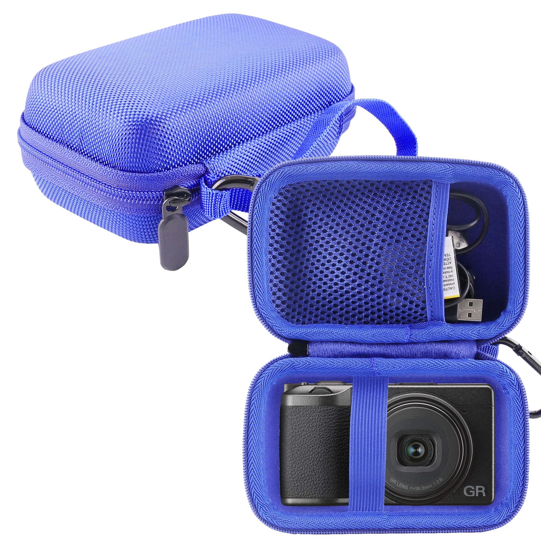 Estojo De Viagem Rígido Em Eva Para Câmera Digital Ricoh Gr Iii Hdf/Gr Iiix/Gr Iii/Gr Ii/Gr (Azul)