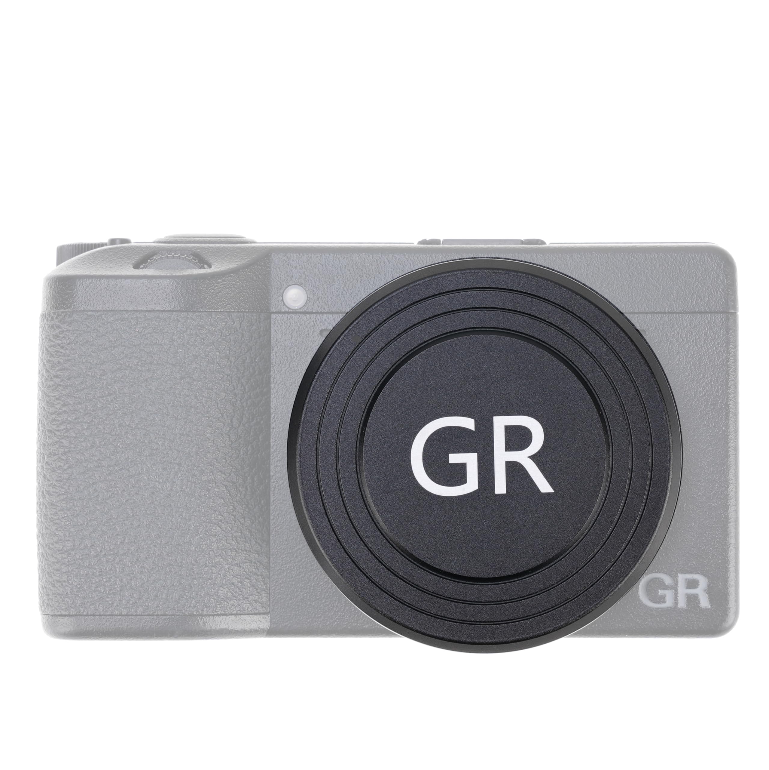 FocusFoto Tampa de lente de liga de alumínio para câmeras Ricoh GR IIIx, GR IIIx HDF, GR III, GR III HDF e GR II – Proteção de metal premium com interior macio