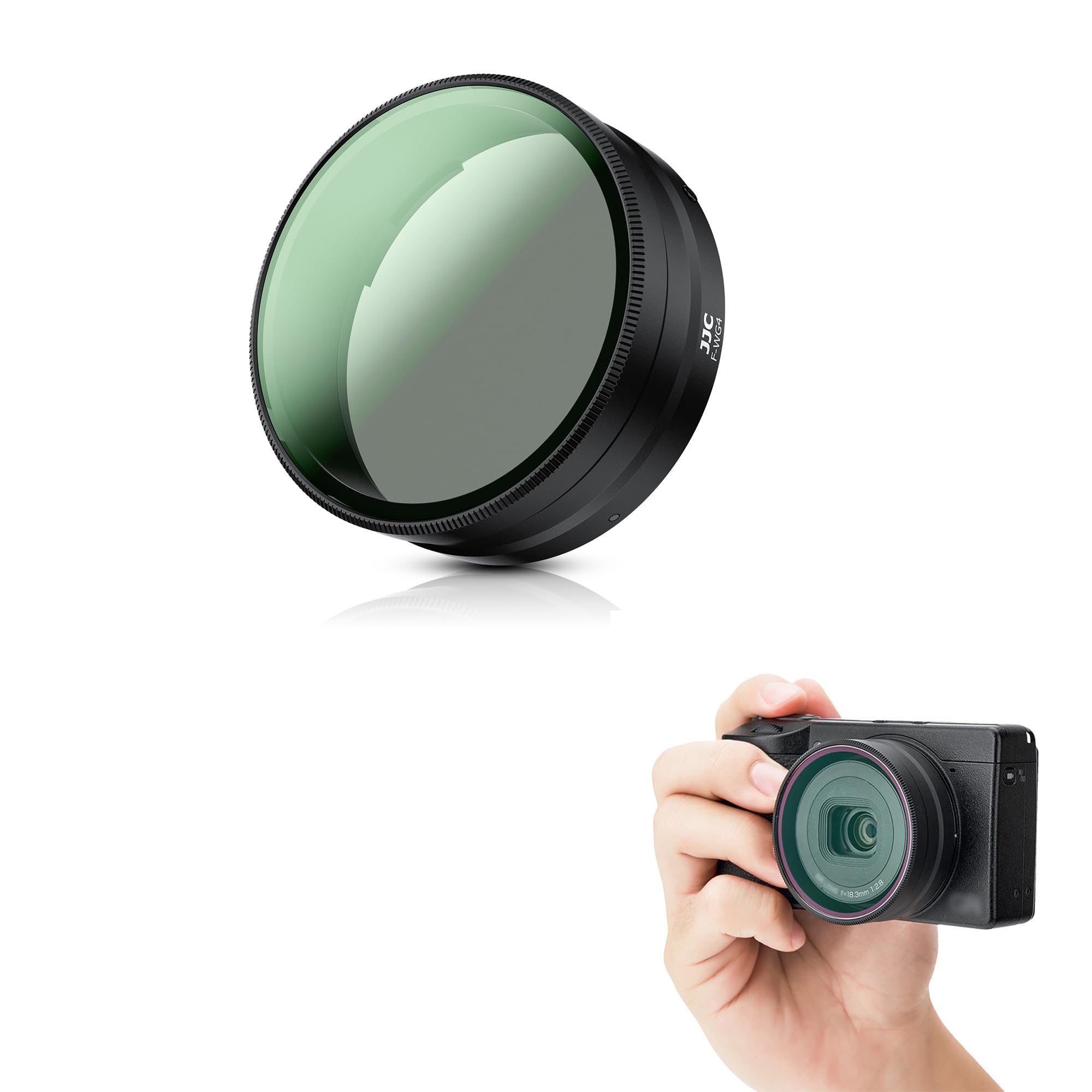 JJC Filtro de lente GR IV para câmera digital monocromática Ricoh GR4 GRIV HDF com design de montagem de baioneta, 31 filtros de proteção UV com moldura de alumínio, inclui pano de limpeza