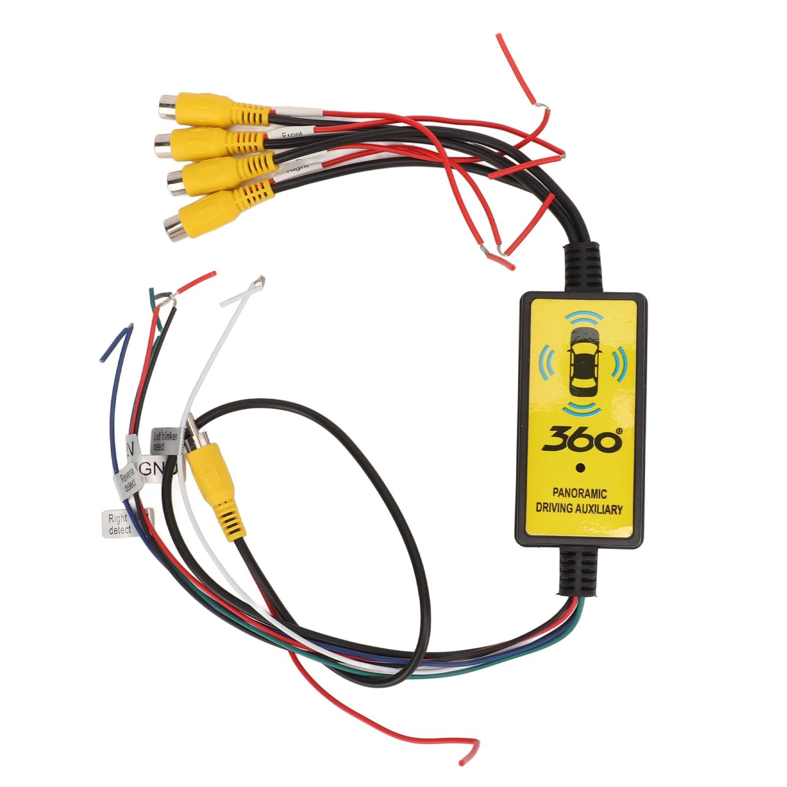 TOPINCN Comutador de Vídeo de Câmera de Ré 4 Entradas 1 Saída 8 a 16V | Habitação ABS, Configuração DIY, Controle Remoto Sem Fio, Carros Caminhões SUVs, Panorâmica 360, Proteção de Energia, Ponto