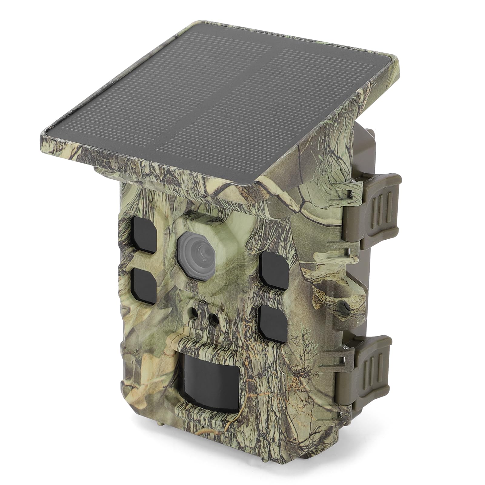 Câmera Externa Sem Fio, Câmera de Trilha Câmera Solar de 64 MP Com WiFi IP66 Câmera de Rastreamento Com Sensor de Movimento de Longa Duração da Bateria, Visualização Noturna,