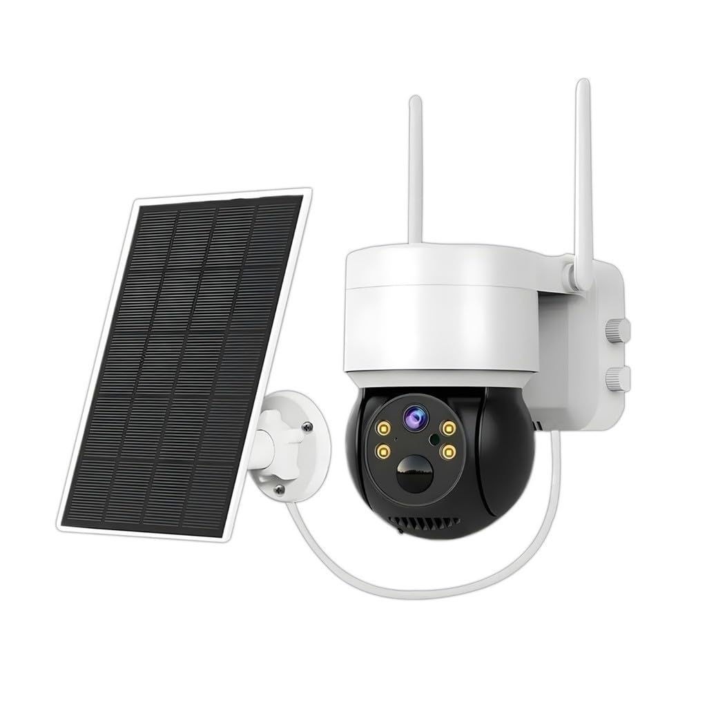 ANJ.GG Câmera de Segurança Interna/Externa, Estilo Domo, 1080p HD, Detecção de Movimento, Segurança Externa/Interna/Monitoramento, I31, Sem Fio/Com Fio, Áudio 2 Vias, Solar/AC, Wi-Fi