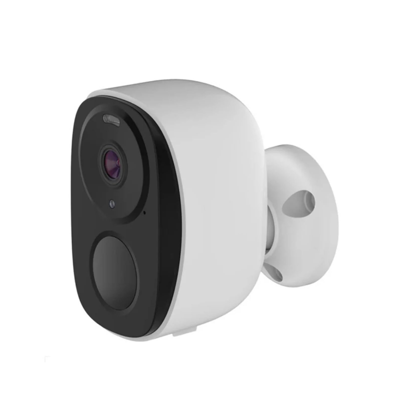 Câmera de segurança externa sem fio alimentada por bateria 2K, câmera de vigilância WiFi com detecção de movimento AI, holofote e alarme de sirene, visão noturna colorida, IP66 à prova d'água(White)