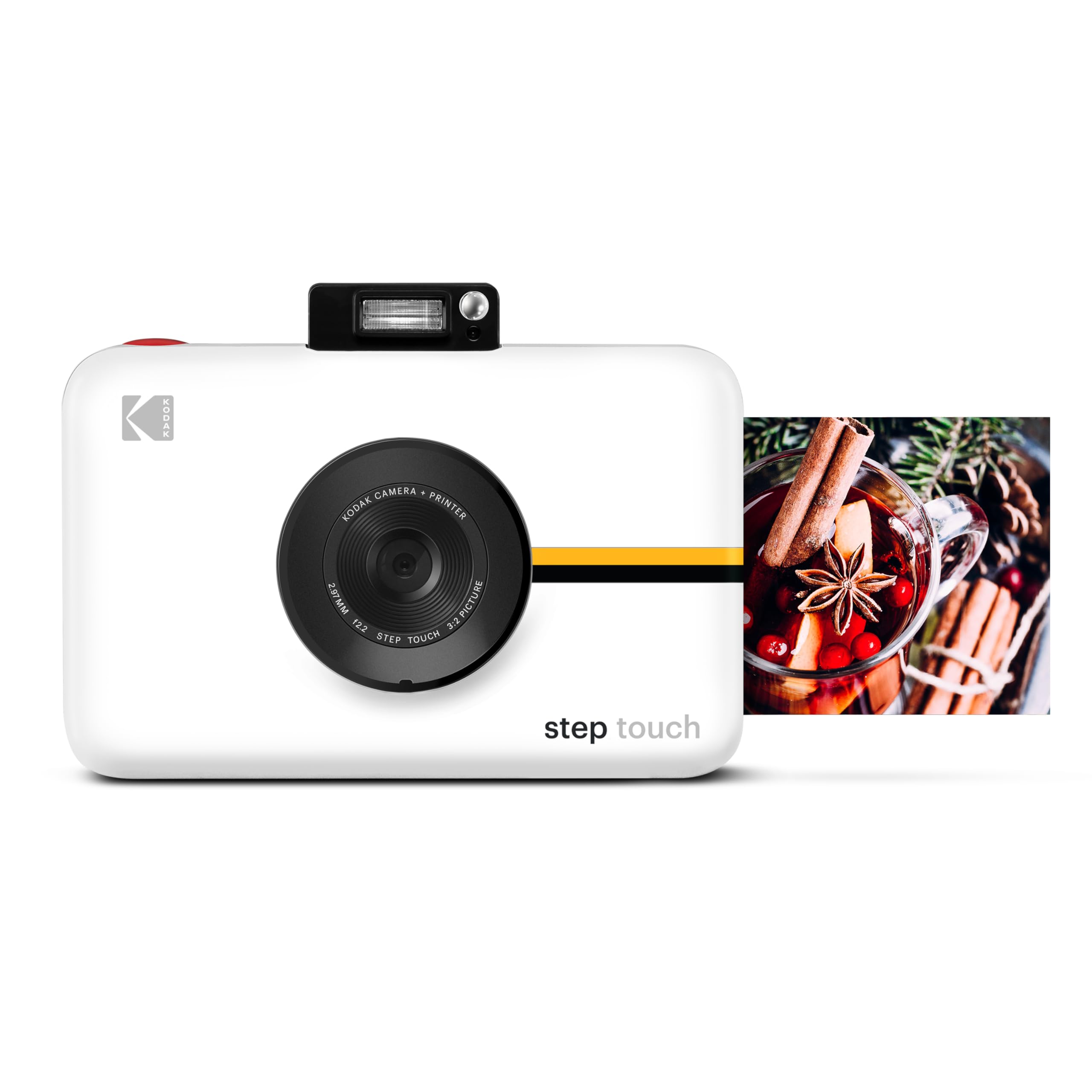 KODAK Step Touch | Câmera digital de 13 MP e impressora instantânea com tela sensível ao toque LCD de 3,5 polegadas, vídeo HD de 1080p – Suíte de edição, tecnologia Bluetooth e Zink Zero Ink | Branco