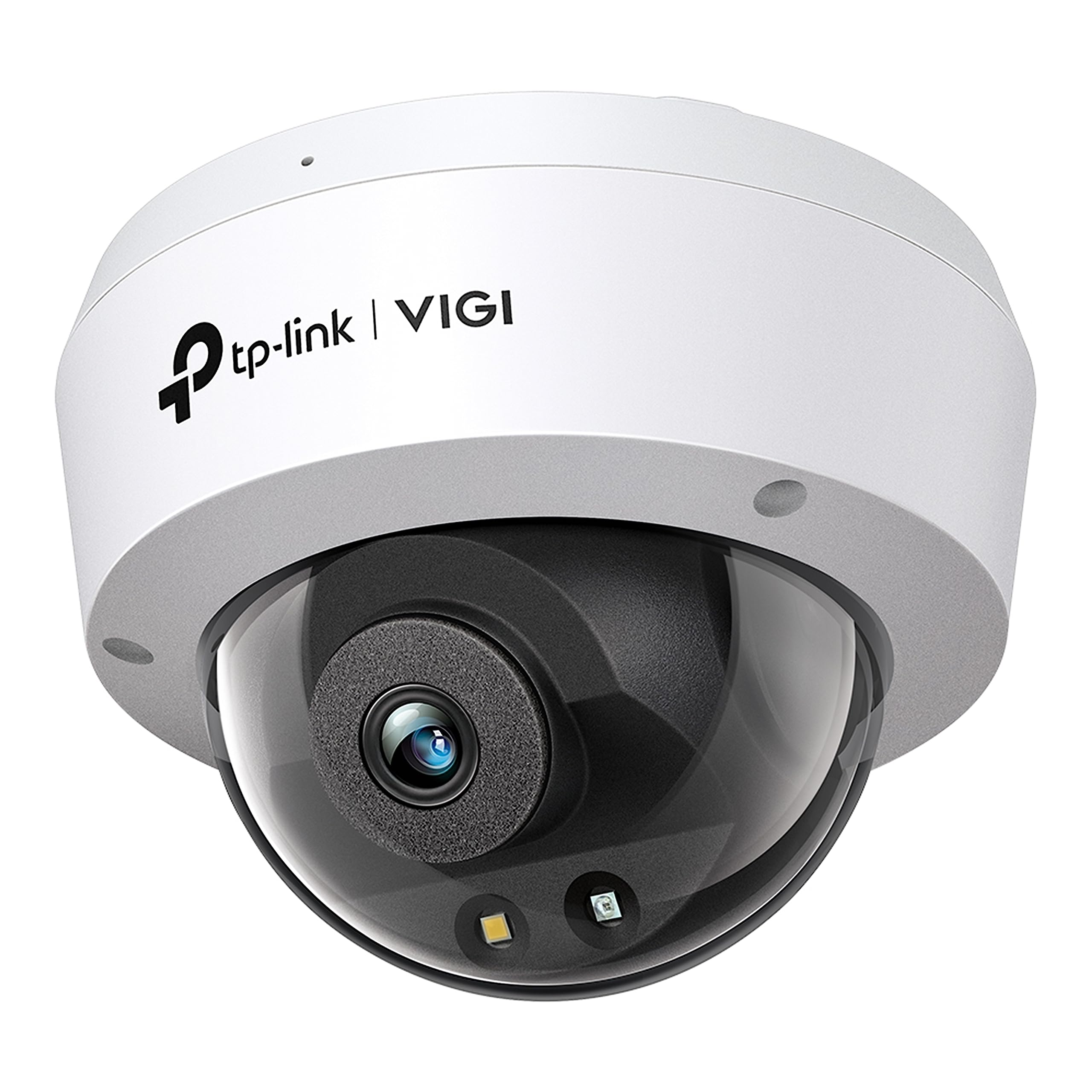 TP-Link Câmera de rede VIGI 4MP Full-Color Dome, 24H, detecção inteligente, H.265+, PoE/12V DC, áudio bidirecional, à prova de vandalismo, impermeável, compatibilidade ONVIF, compartimento para cartão
