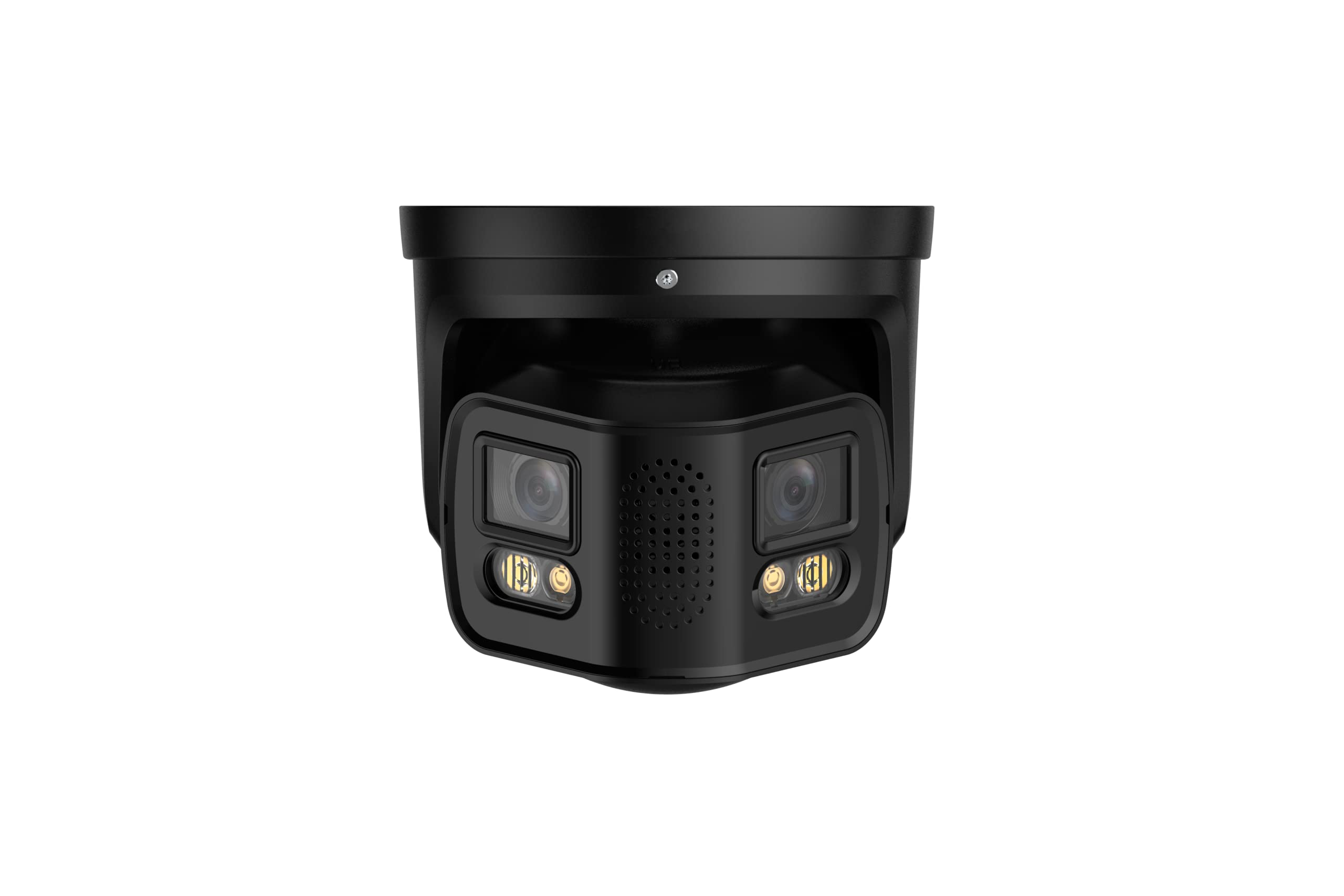 EmpireTech Câmera de segurança com fio ao ar livre 4K full-color 2×4MP lente dupla 1/4.6 cm CMOS Smart Splicing IP POE Saídas da câmera 180° Wide Angle, Two-Way Talk IPC-Color4K-T180 (preto)