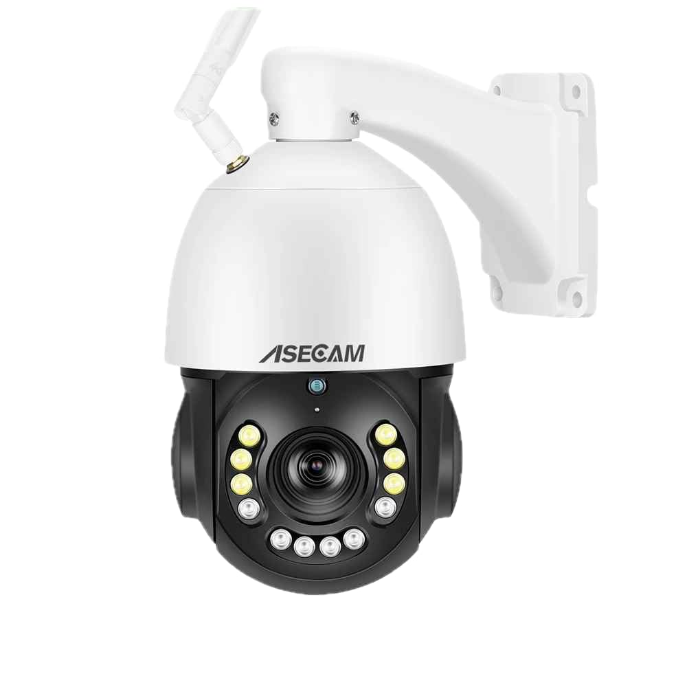 Câmera externa noturna 8MP 4K APP Smartphone Visão 360 Audio IP PoE Wifi Zoom 30x Optico PTZ IP67 Resistente a Água Detecção de Movimento Robusta Sem Fio