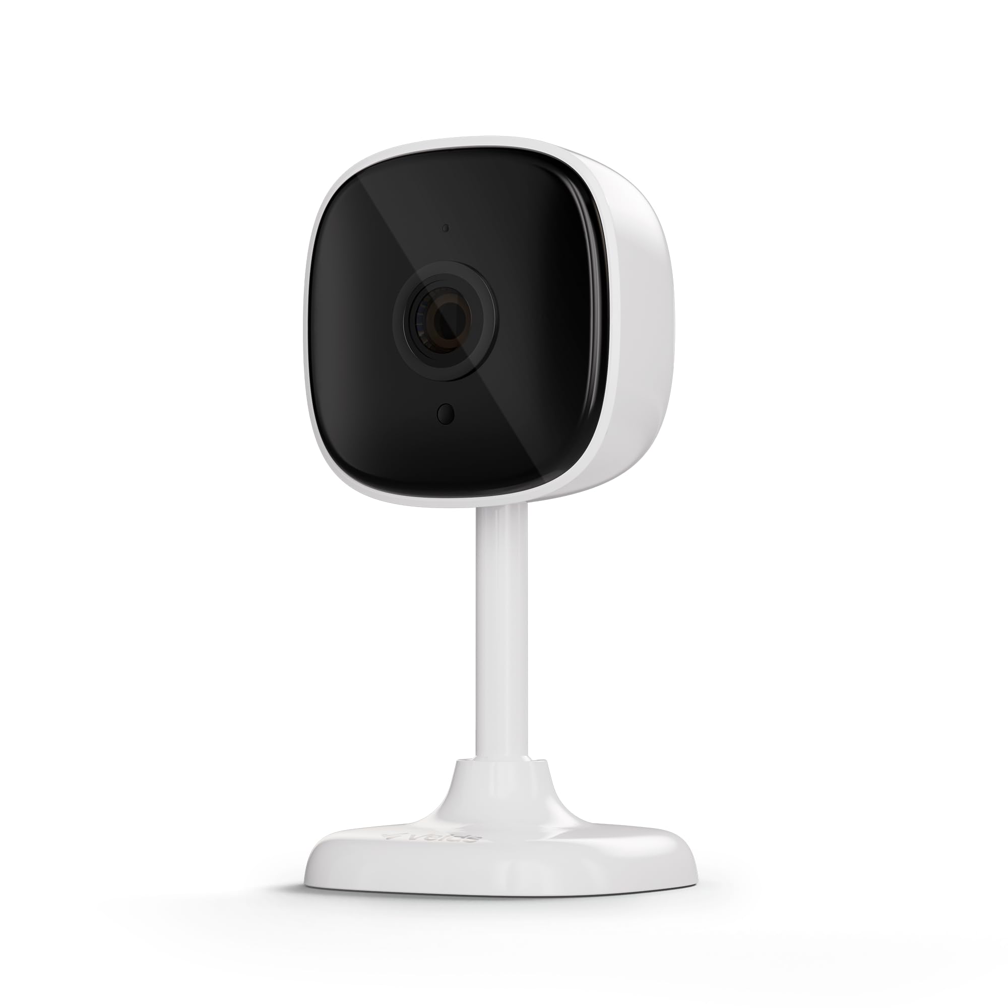 Câmera Inteligente Interna Velds, Wi-Fi, Full HD 1080p, Ideal para Pets, Bebês e Casa, Visão Noturna, Detecção de Movimento, Áudio Bidirecional, Armazenamento Local até 128GB, Branco
