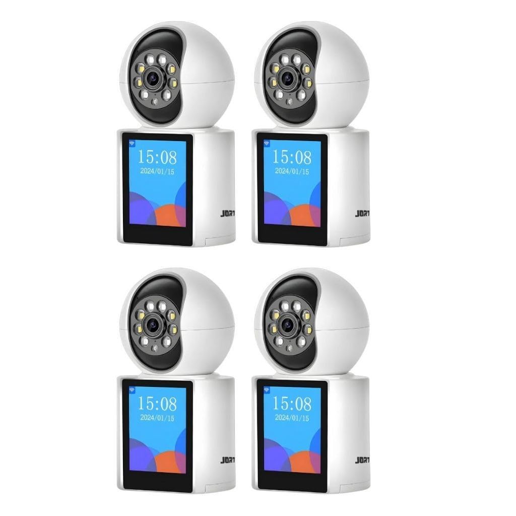 Kit 4 ANJ.GG Câmera de Segurança Wi-Fi, Uso Interno/Externo, Estilo Domo, 1080p/720p, Detecção de Movimento, Monitoramento Bebê/Pet/Idosos, L7*4, Sem Fio/Com Fio, Áudio 2 Vias, AC/DC