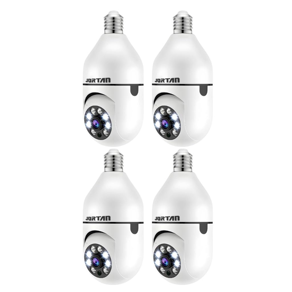 Câmera de Segurança Dome Wi-Fi, Uso Interno/Externo, 720p/1080p, Visão Noturna, Monitoramento Bebê/Pet/Segurança, O19-branco*4, Sem Fio/Com Fio, Áudio 2 Vias, AC/DC