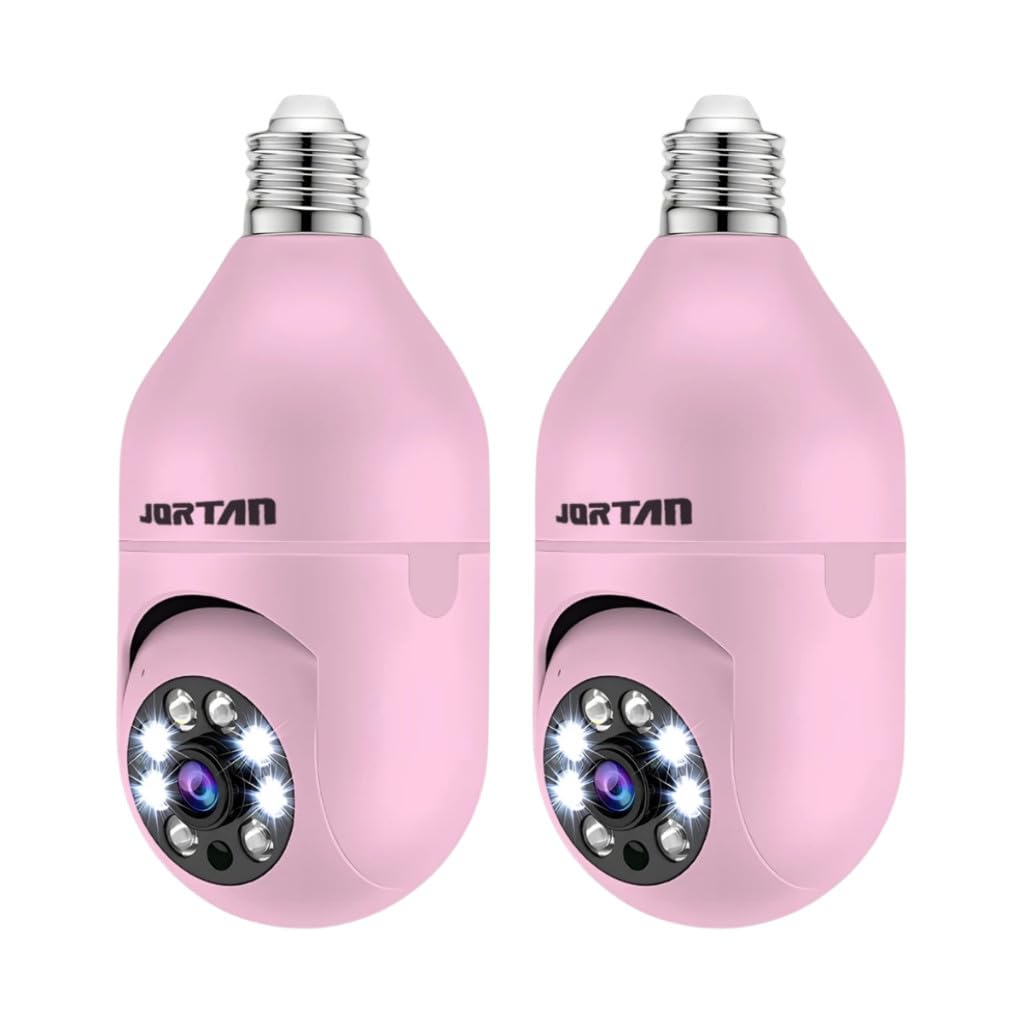 Câmera de Segurança Interna/Externa, Estilo Domo, 720p/1080p, Áudio 2 Vias, Monitoramento Bebê/Pet/Segurança, O19-rosa*2, Wi-Fi/Bluetooth, Visão Noturna, AC/DC, Wi-Fi, Controle por App