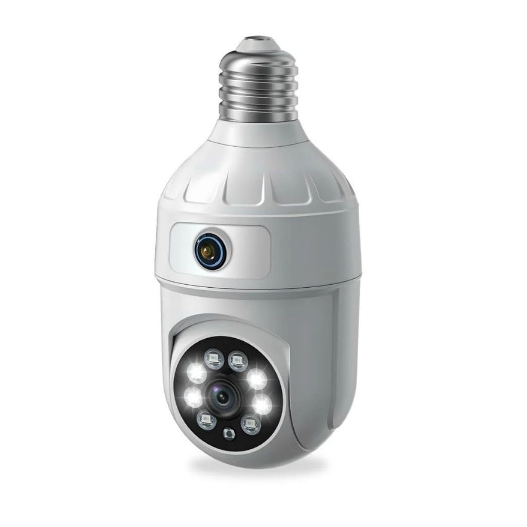 Câmera de Segurança IP Wi-Fi, Uso Interno/Externo, Estilo Domo, 1080p/720p, Áudio 2 Vias, Monitoramento Bebê/Pet/Segurança, P17-branco, Sem Fio/Com Fio, Visão Noturna, AC/DC, Wi-Fi