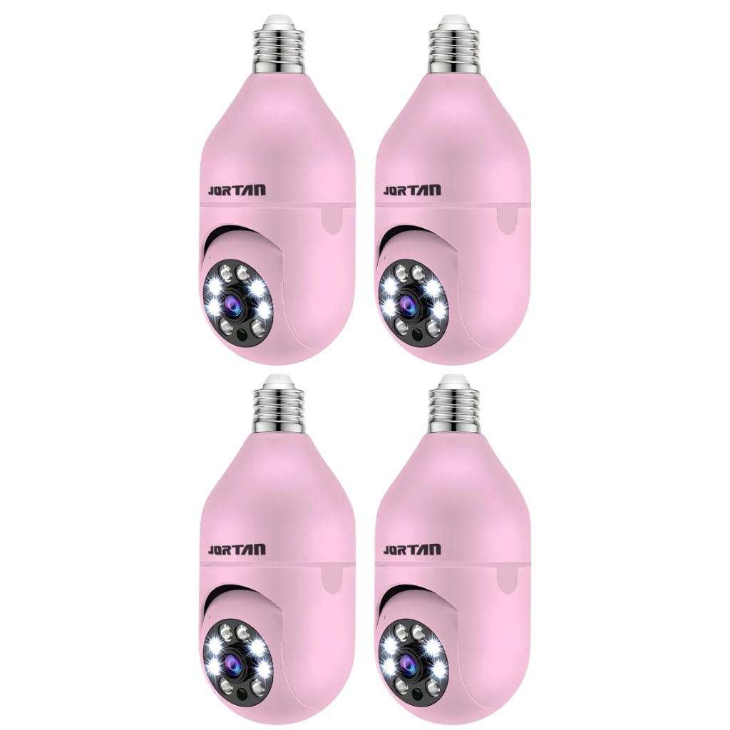 Câmera de Segurança Dome Wi-Fi, Uso Interno/Externo, 720p/1080p, Áudio 2 Vias, Visão Noturna, Monitoramento Bebê/Pet, O19-rosa*4, Sem Fio/Com Fio, Controle por Aplicativo, AC/DC