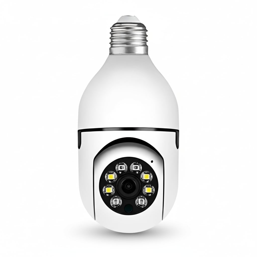 Câmera de Vigilância Wi-Fi Interna/Externa, Estilo Domo, 1080p/720p, Sensor de Movimento, Monitoramento Residencial/Bebê/Pet, O19-branco, Sem fio/Com fio, Áudio 2 Vias, AC/DC, Wi-Fi, App