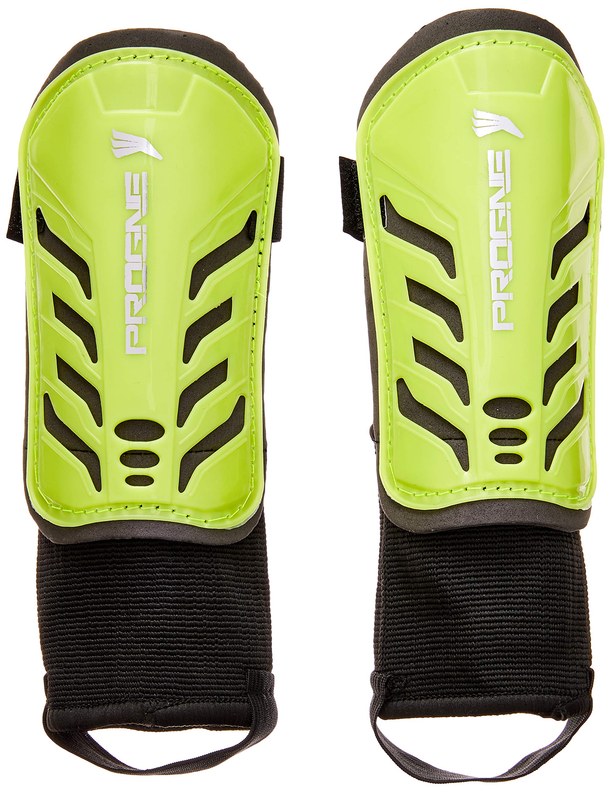 Caneleira Futebol Futsal Society Baby Com Tornozeleira - Amarelo Fluor - Par