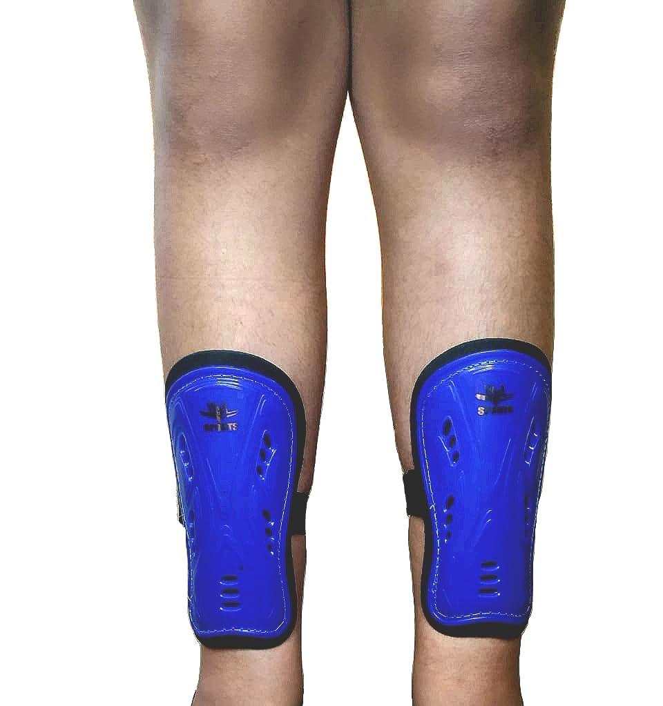 caneleira Infantil Fraldinha para Futebol Triatleta Esportes Azul.