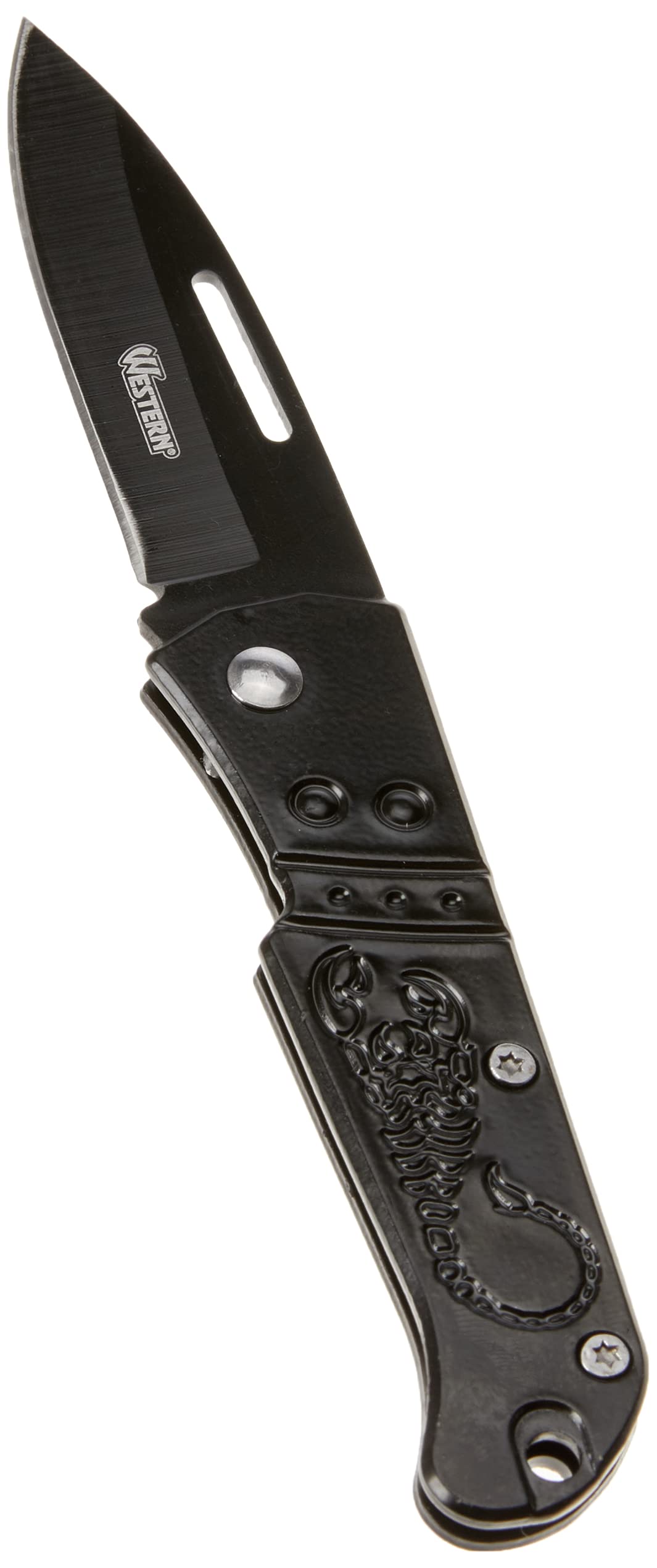 Western YG03 Canivete Dobrável, Preto/Prata, 14.8 cm