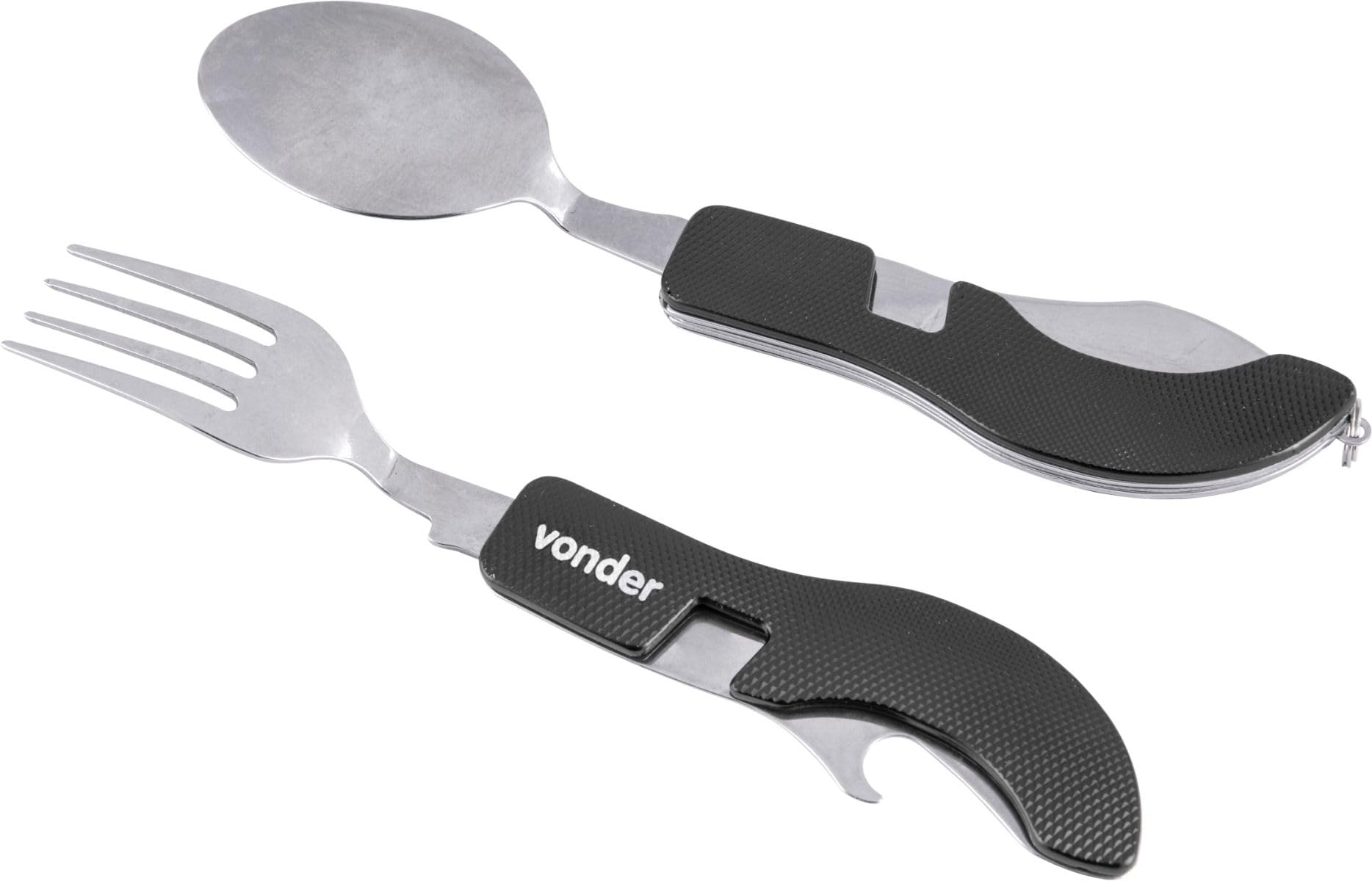 Vonder, Canivete Multiuso, Em Aço Inox, Com Talheres, 4 Em 1.