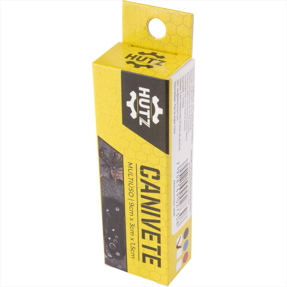 CANIVETE MULTIÚSO AÇO INOX E ÓXIDO DE ALUMÍNIO 9CM X 3CM X 1,5CM