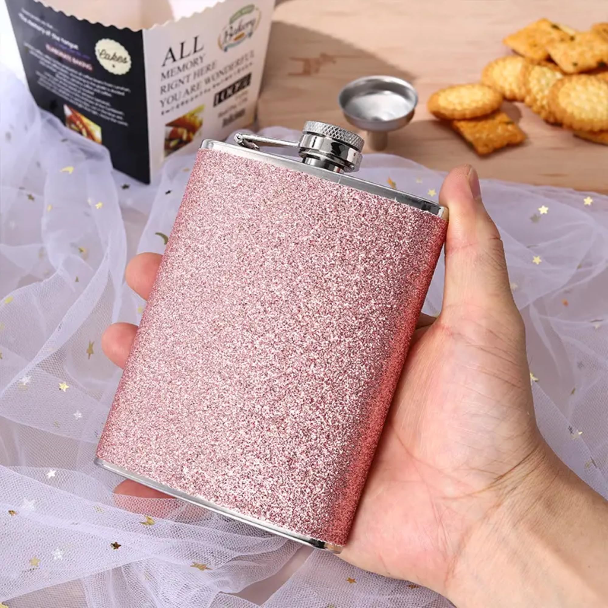 1 cantil portátil de aço inoxidável – à prova de vazamento, acabamento escovado – ideal para aventuras ao ar livre, presentes para Halloween, Natal, Dia de Ação de Graças, Dia dos Pais – Mini frasco
