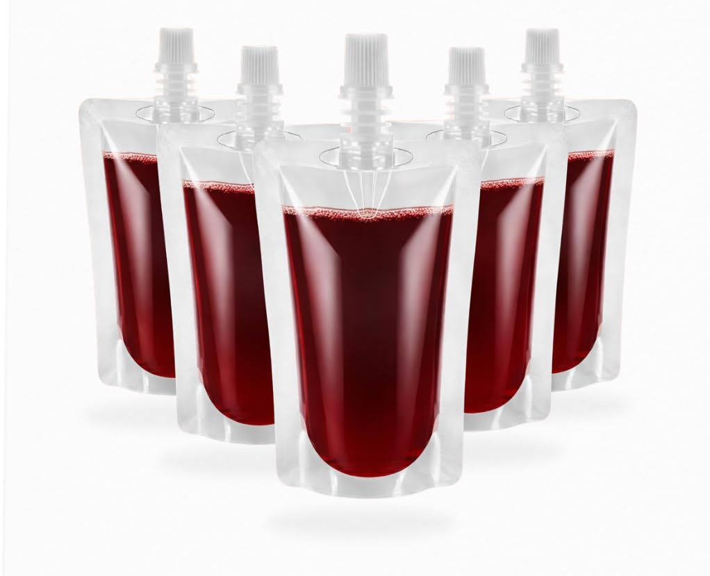 Kit 5 Garrafas Cantil Plástico Reutilizável 500ml Compactas, Leves e Portáteis, Tampa Rosqueável com Vedação para Viagem, Academia, Trilhas, Eventos e Uso Diário (5)