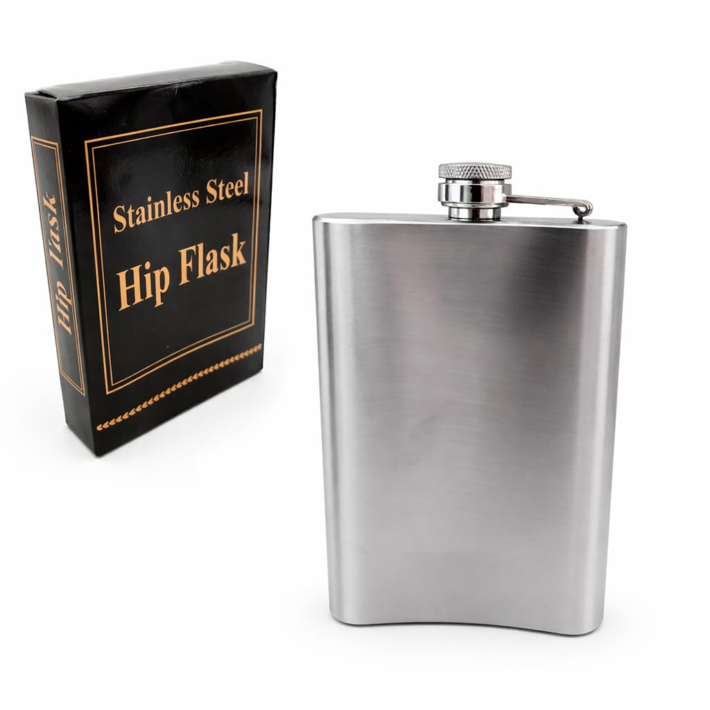 Cantil de Bolso Inox 230 ml Porta Bebida Portátil Elegante Premium | Para Whisky, Vodca, Destilados, Água, Viagens, Acampamento, Trilhas, Festas, Resistente
