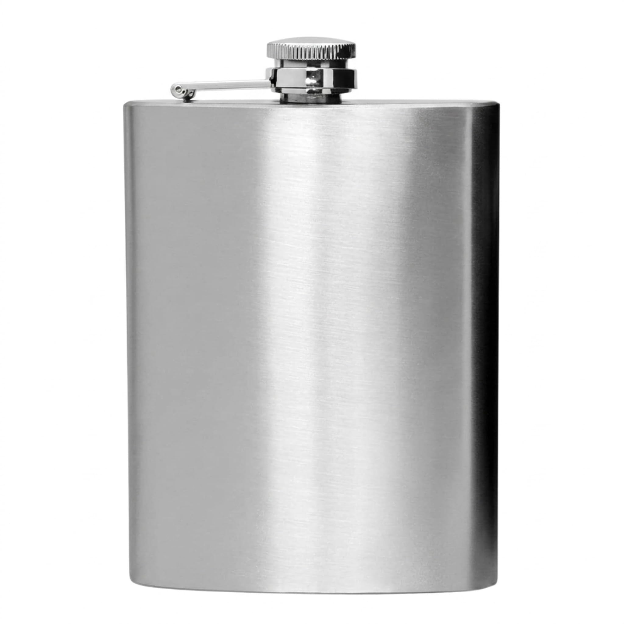 Cantil de Bolso Aço Inox 304 200ml Tampa Antivazamento Curvado