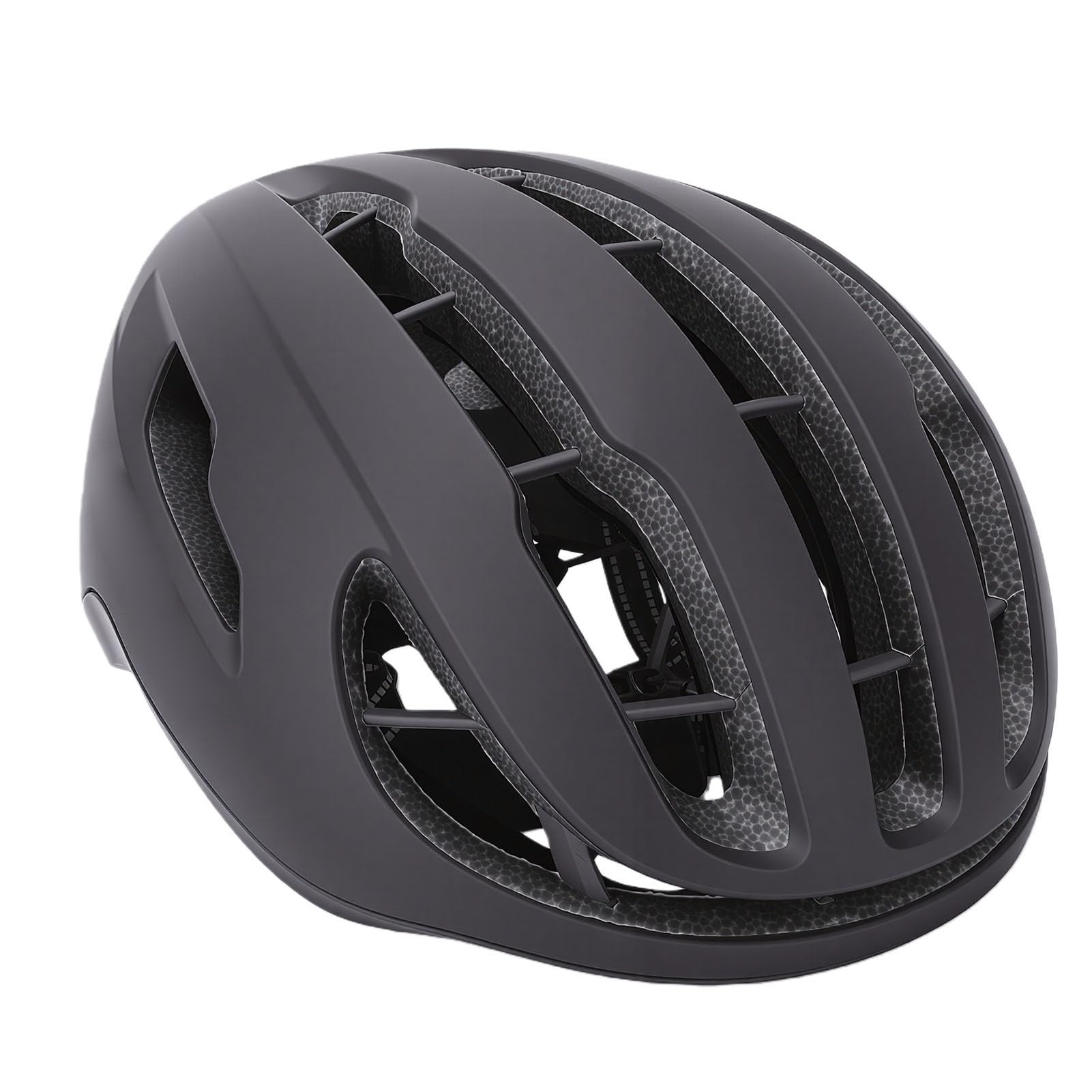 Generic Capacete de Ciclismo Respirável Ajustável Integrado Destacável Capacete de Bicicleta Adulto para Mountain Bike Ciclismo Cor Preta Tamanho 22-24,4 pol.