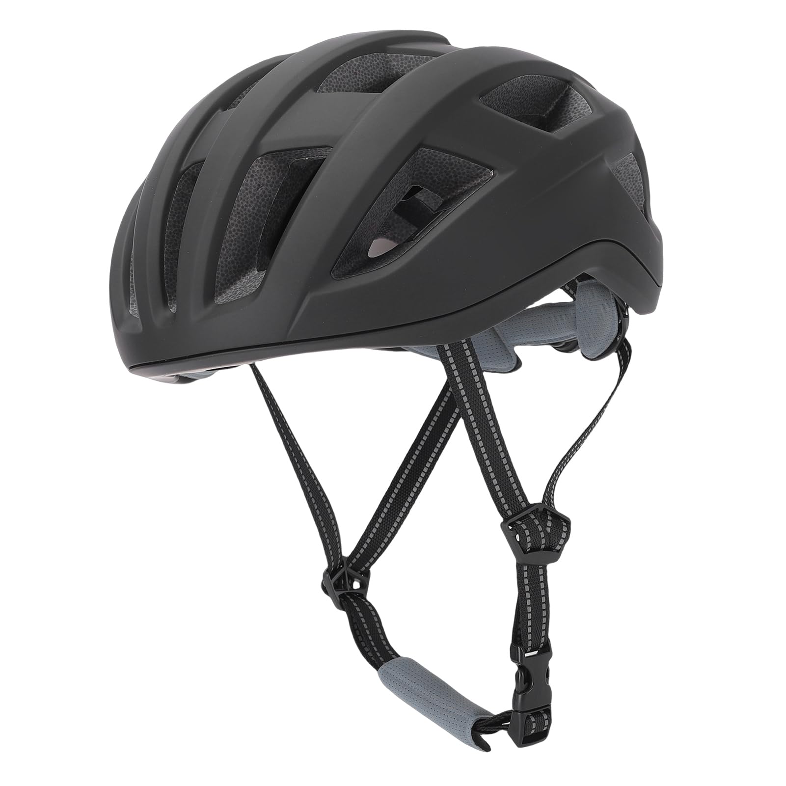 AMONIDA Capacete Leve Ventilado para Mountain Bike de Estrada Com Forro Removível, Capacete de Ciclismo Adulto Ajustável, 1 para Patins de Bicicleta, Preto
