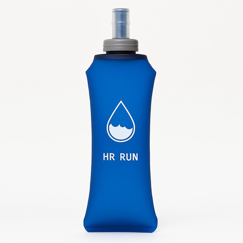 Garrafa Dobrável Soft 250ml Squeeze Bico Anti Vazamento Corrida Bike Ciclismo Hidratação Reutilizável Livre de Bpa Tampa de Proteção Contra Sujeiras Todos Os Esportes (Azul) (Azul)