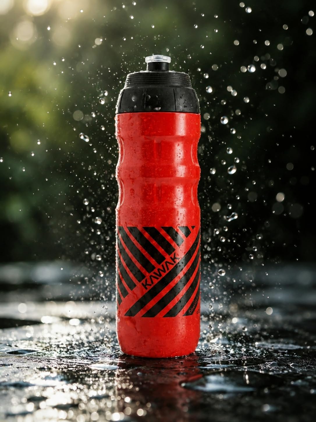 Caramanhola Bike Térmica KAWAK 550ml Vermelho | Garrafa Squeeze, Para Ciclismo, Academia e Esportes, Mantém Gelado por Até 3 Horas