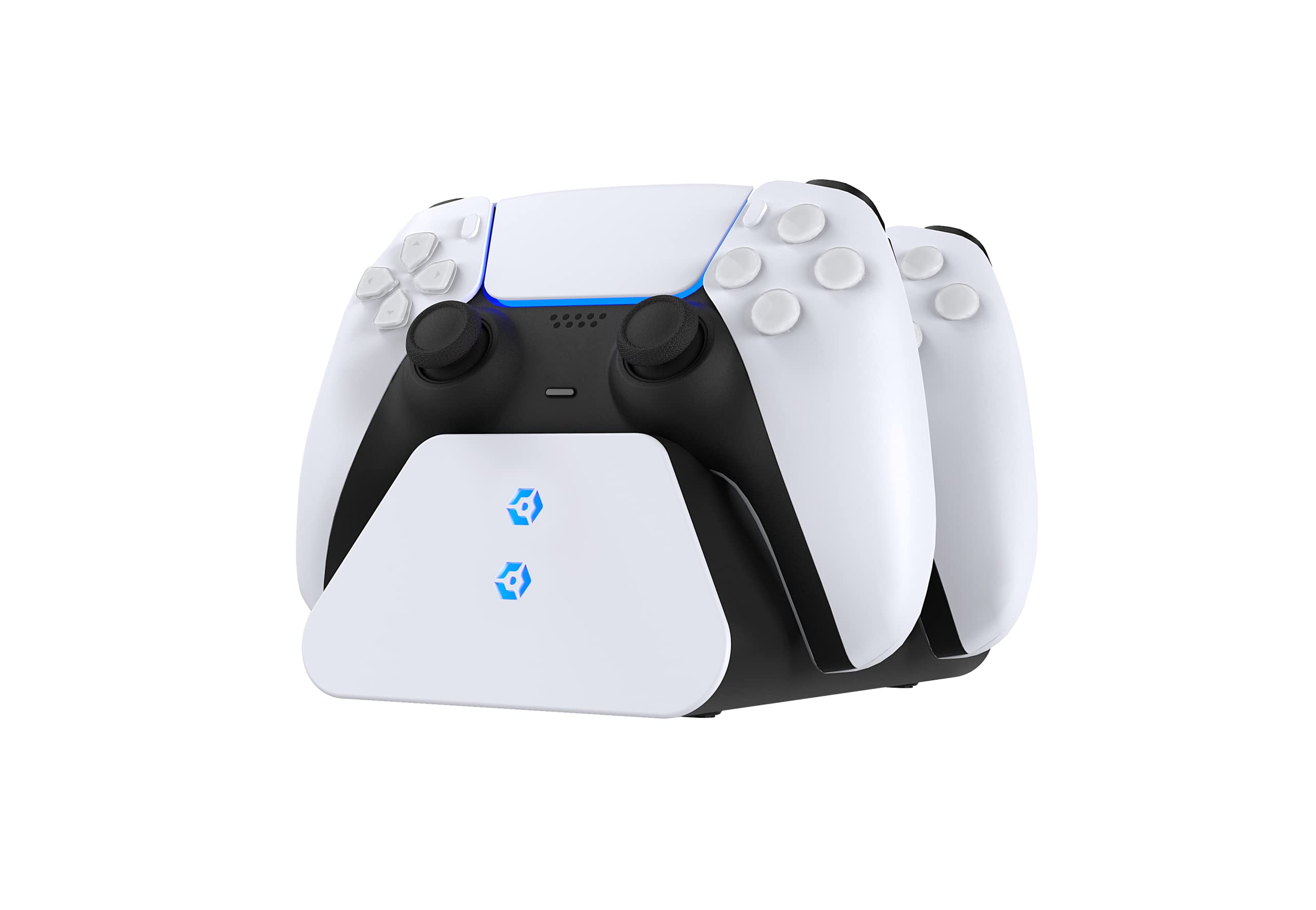 Estação de carregamento Duo Dock para PS5 - Charge 2 x PlayStation DualSense Controladores - 6 x Placas Frontais Trocáveis